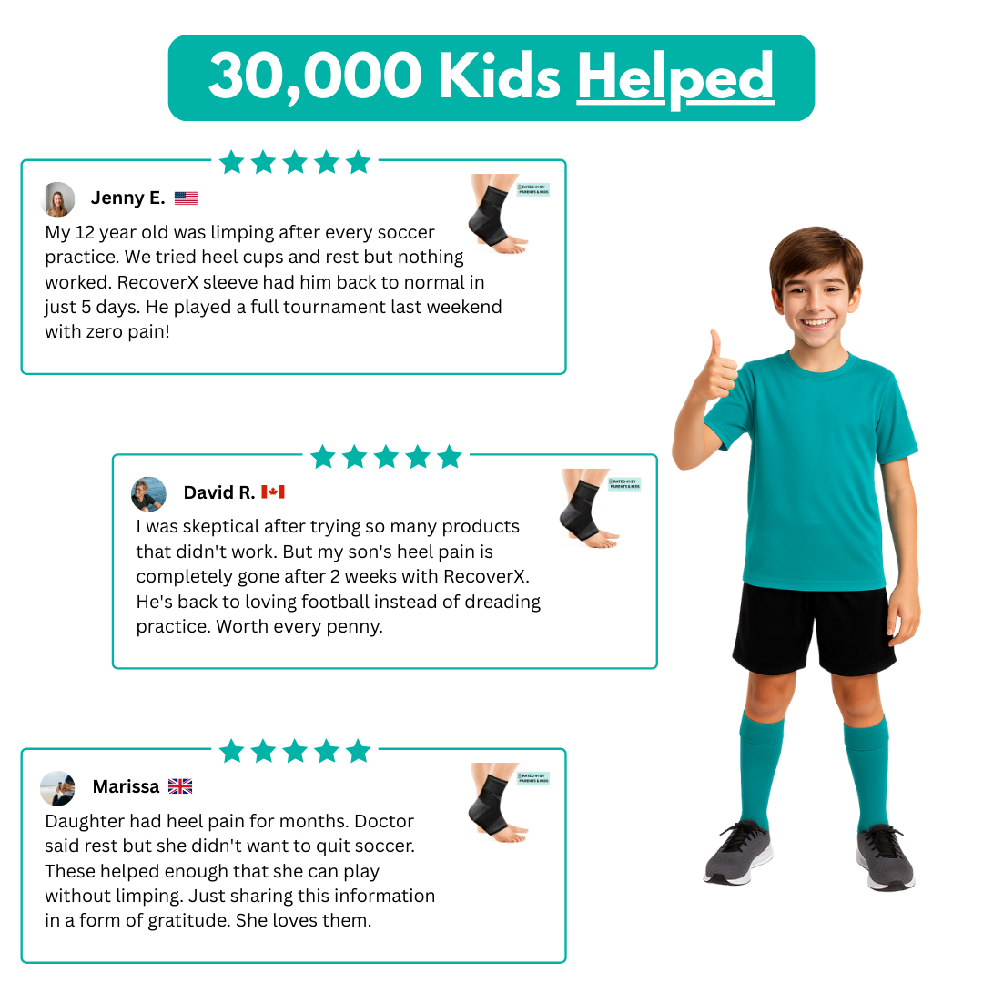 RecoverX - Youth Heel & Growth Plate Support Sleeve