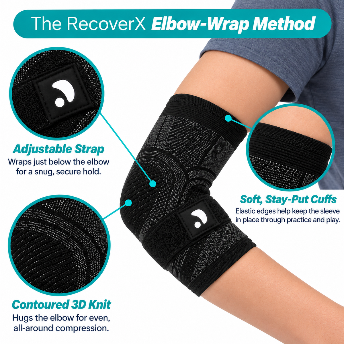 RecoverX - Youth Elbow Support Sleeve